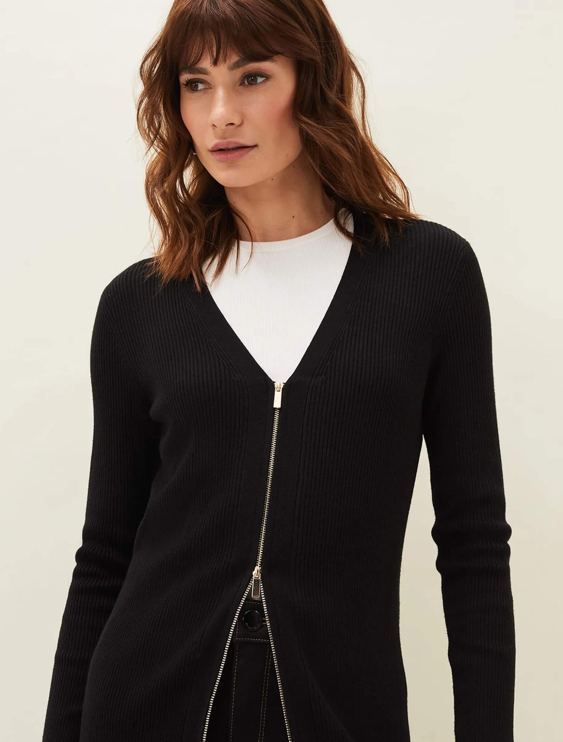 Milla Multiway Zip Ribbed Tunic Dress