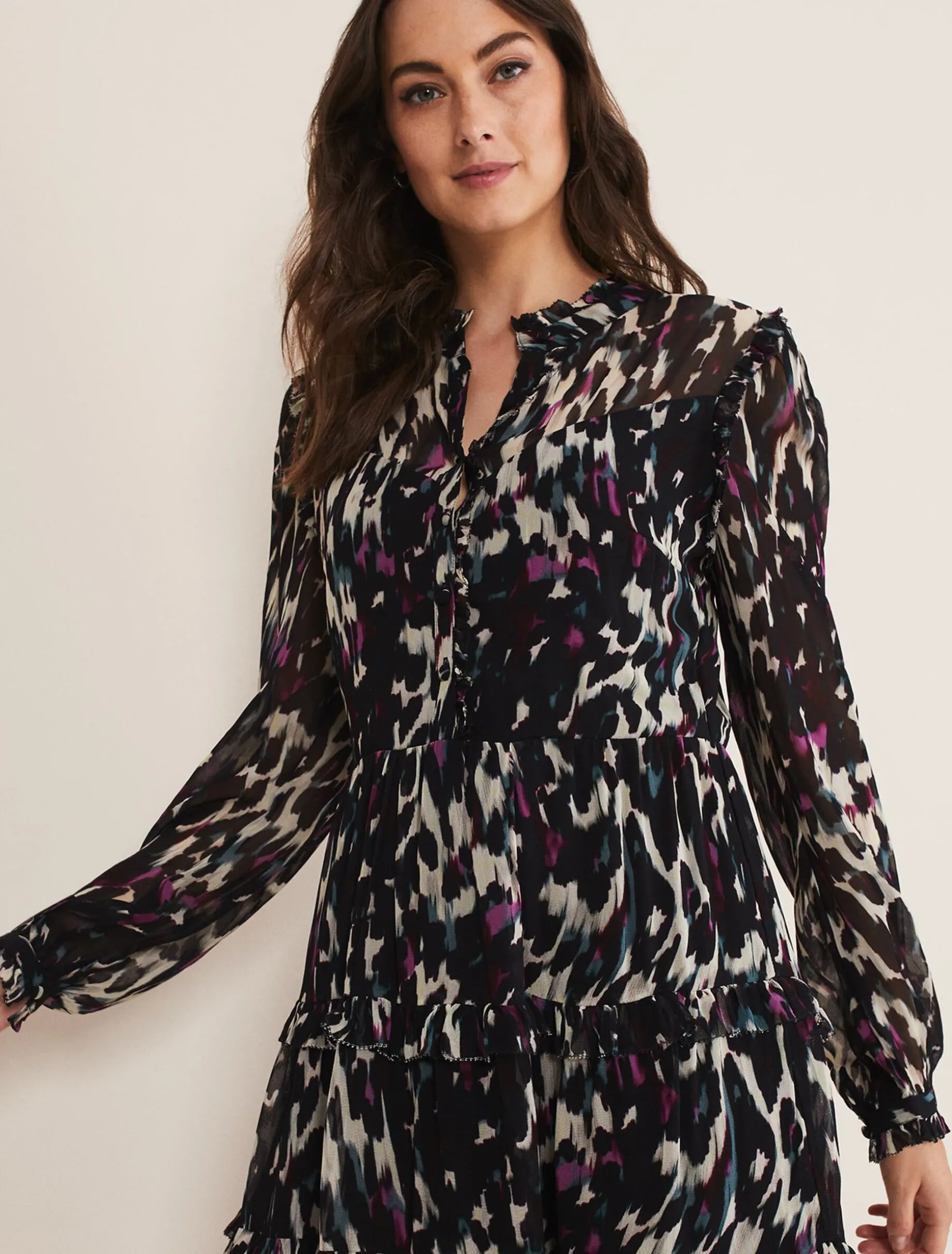 Millicent Print Tiered Dress