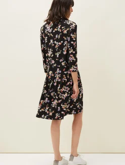 Mina Floral Print Shirt Dress