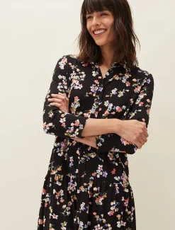 Mina Floral Print Shirt Dress