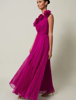 Minnie One Shoulder Pleated Maxi Dress