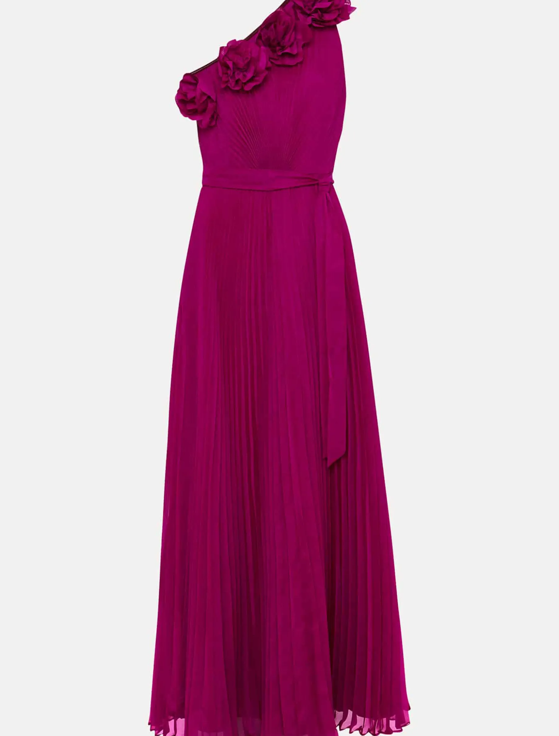 Minnie One Shoulder Pleated Maxi Dress