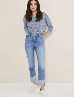 Mirabel Straight Leg Deep Turn Up Jeans