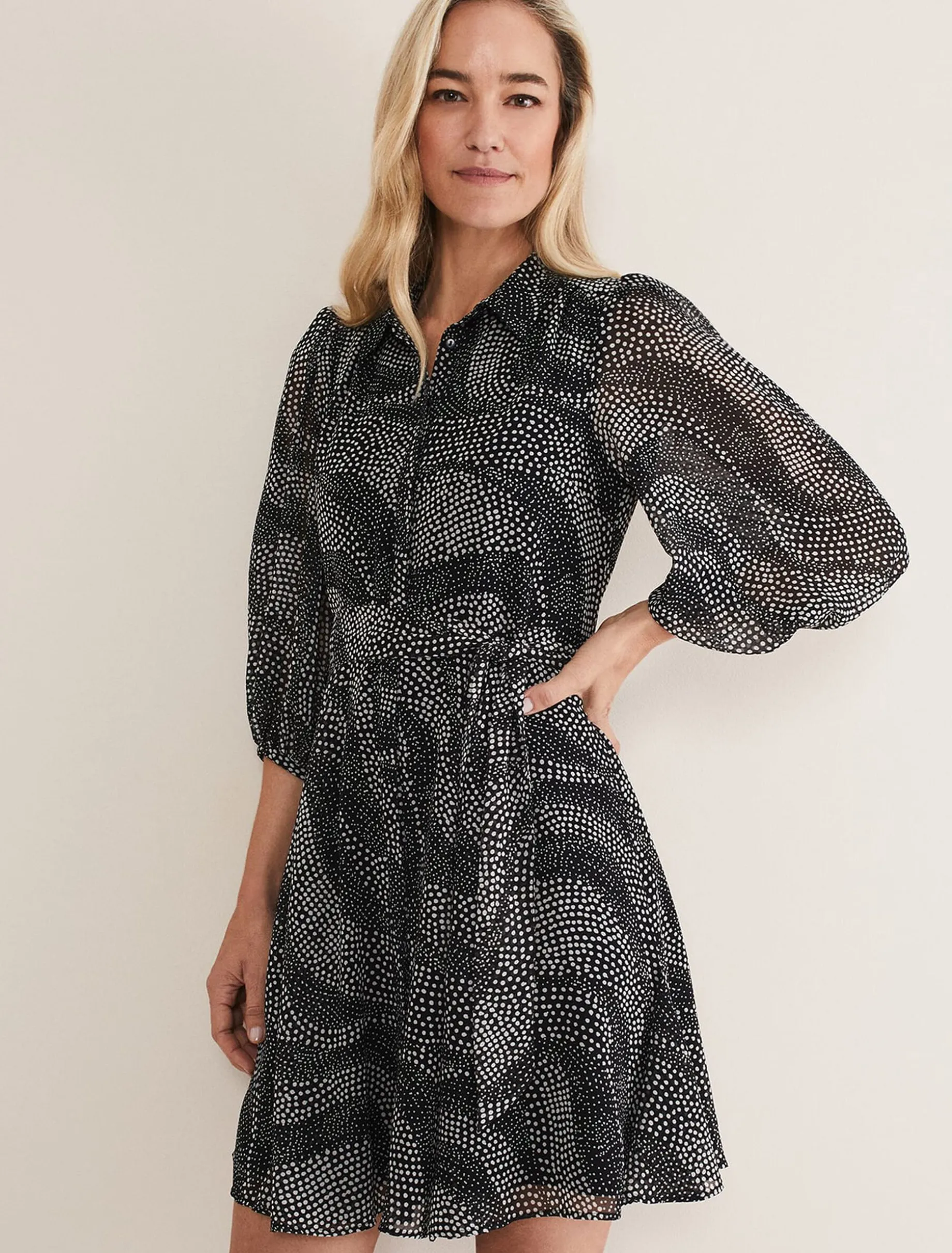 Miriam Chiffon Shirt Mini Dress