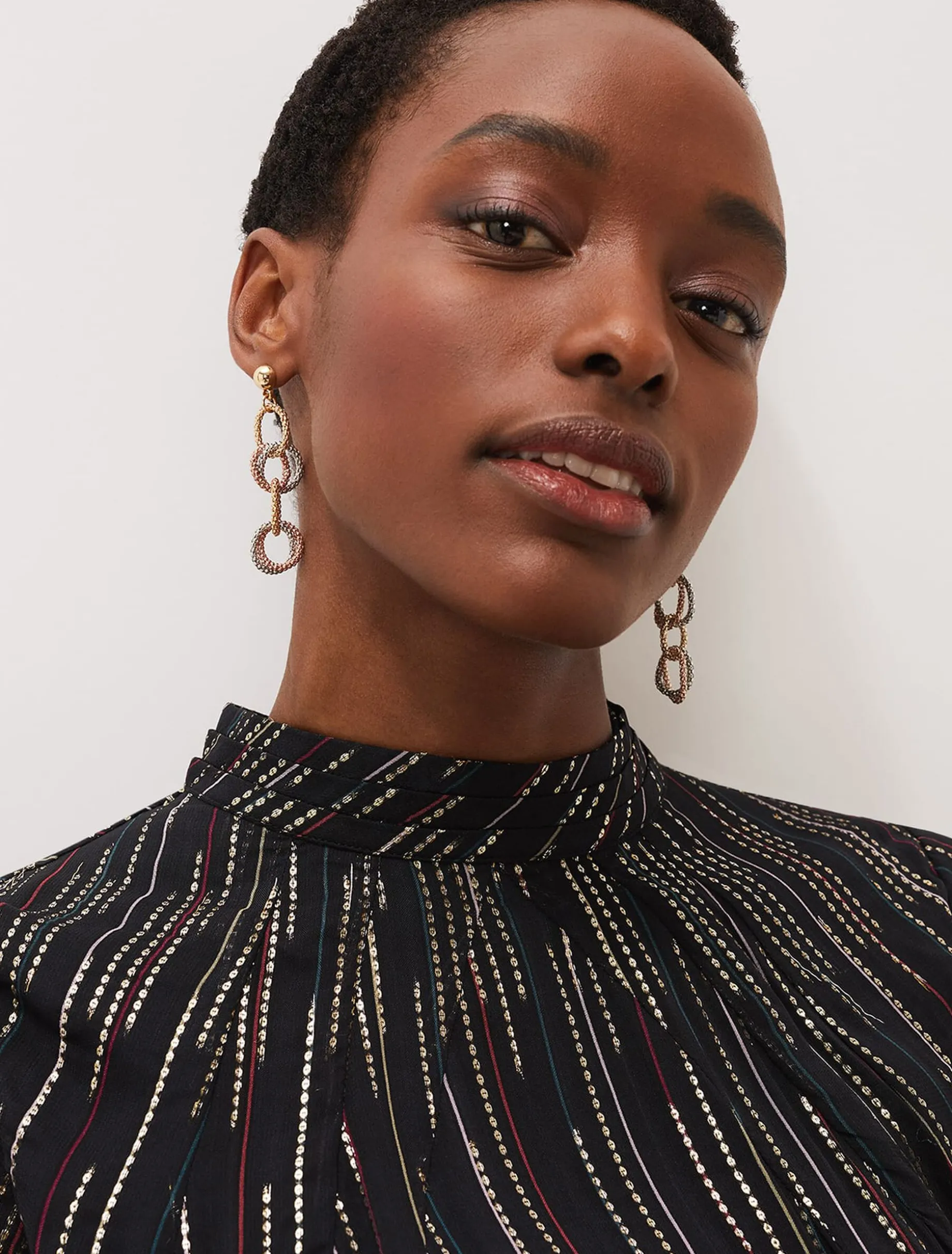 Mixed Link Earrings