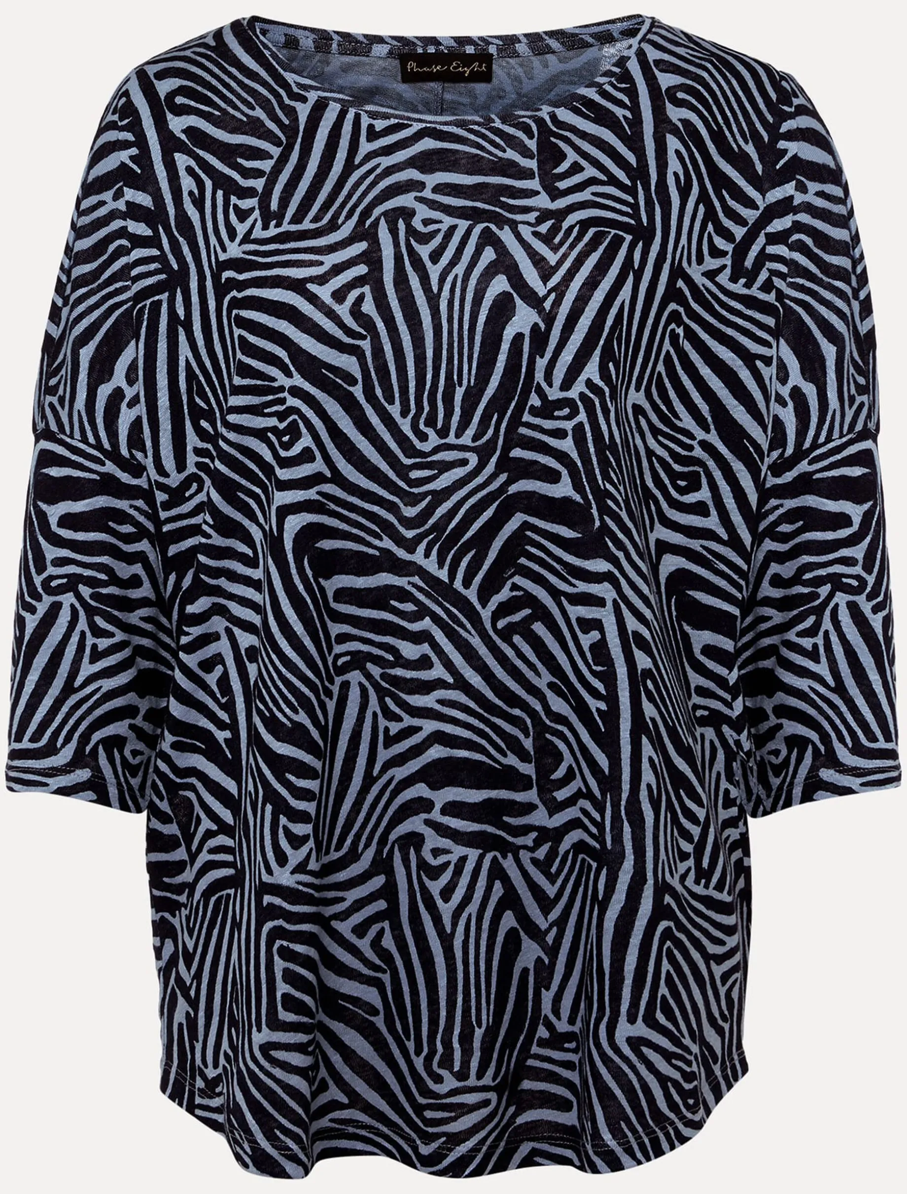 Moire Zebra Linen Top