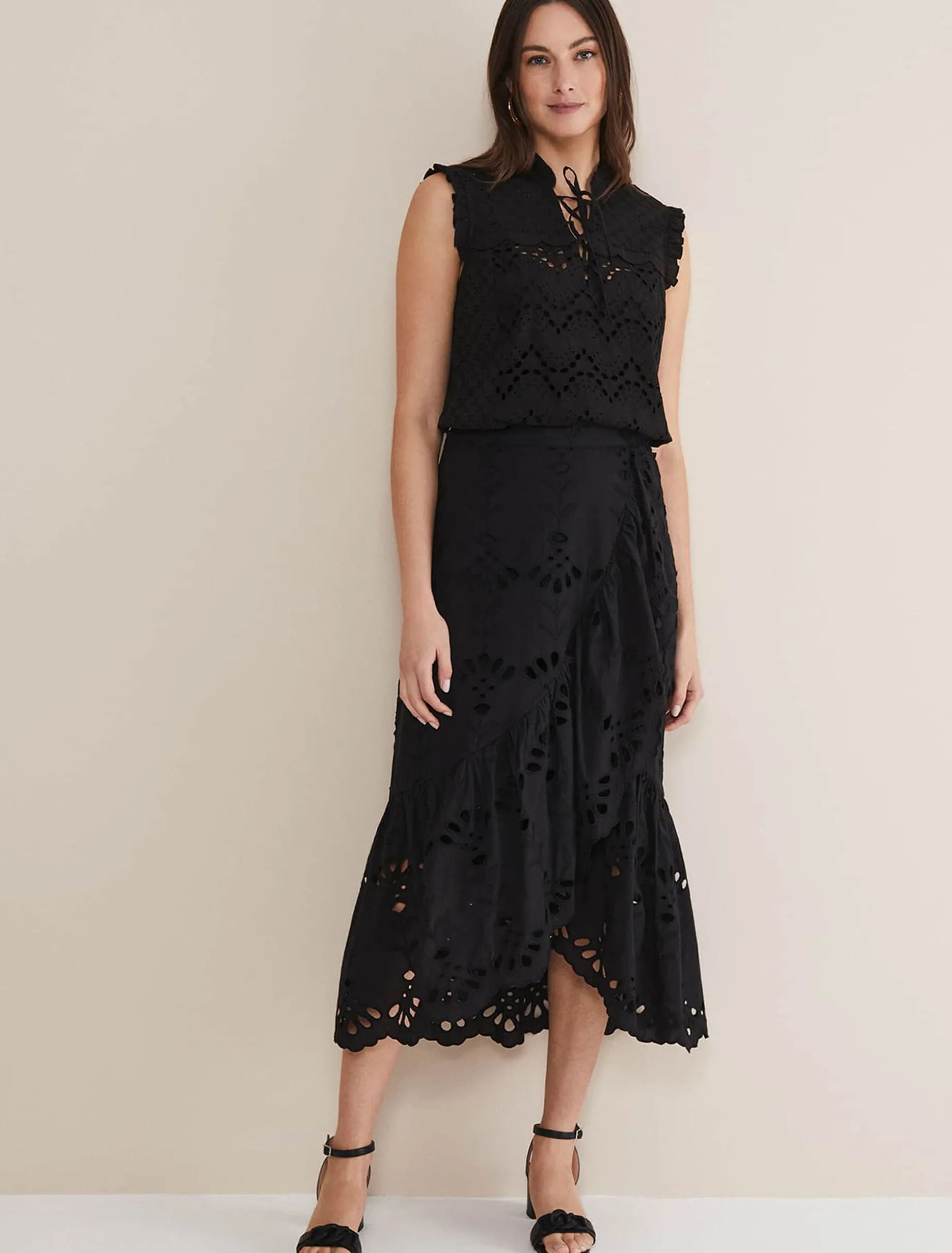 Mollie Broderie Sleeveless Blouse
