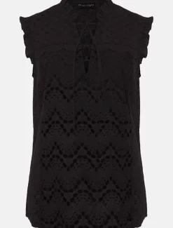 Mollie Broderie Sleeveless Blouse