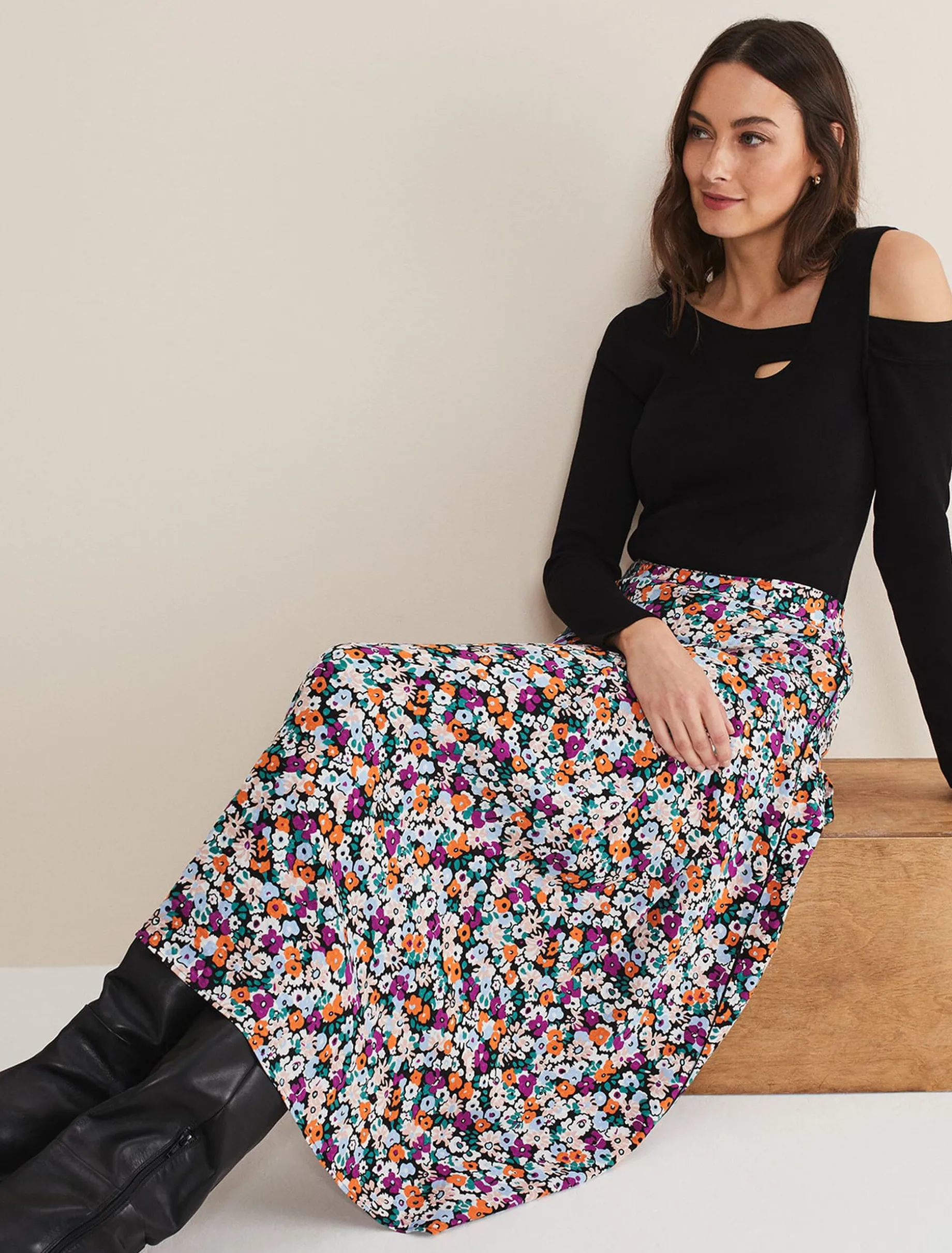 Mona Floral Tiered Skirt