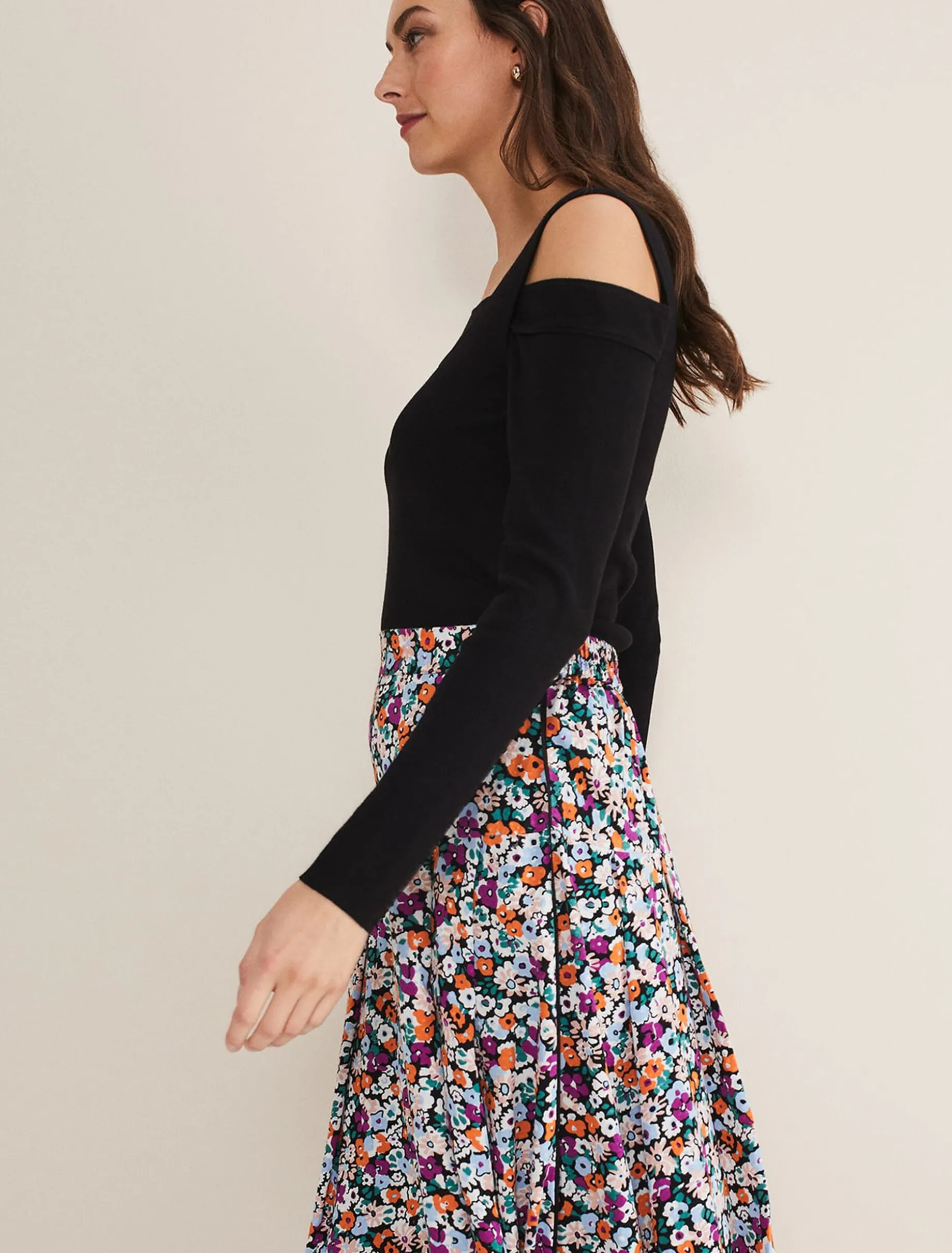 Mona Floral Tiered Skirt