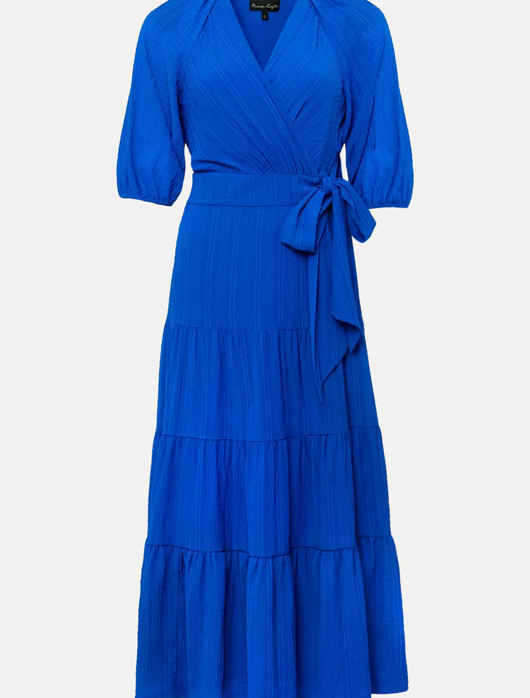 Morven Blue Wrap Midi Dress