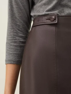 Nadine Leather A-Line Skirt