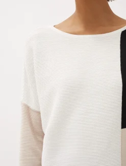 Naidia Colourblock Ribbed Knit Jumper