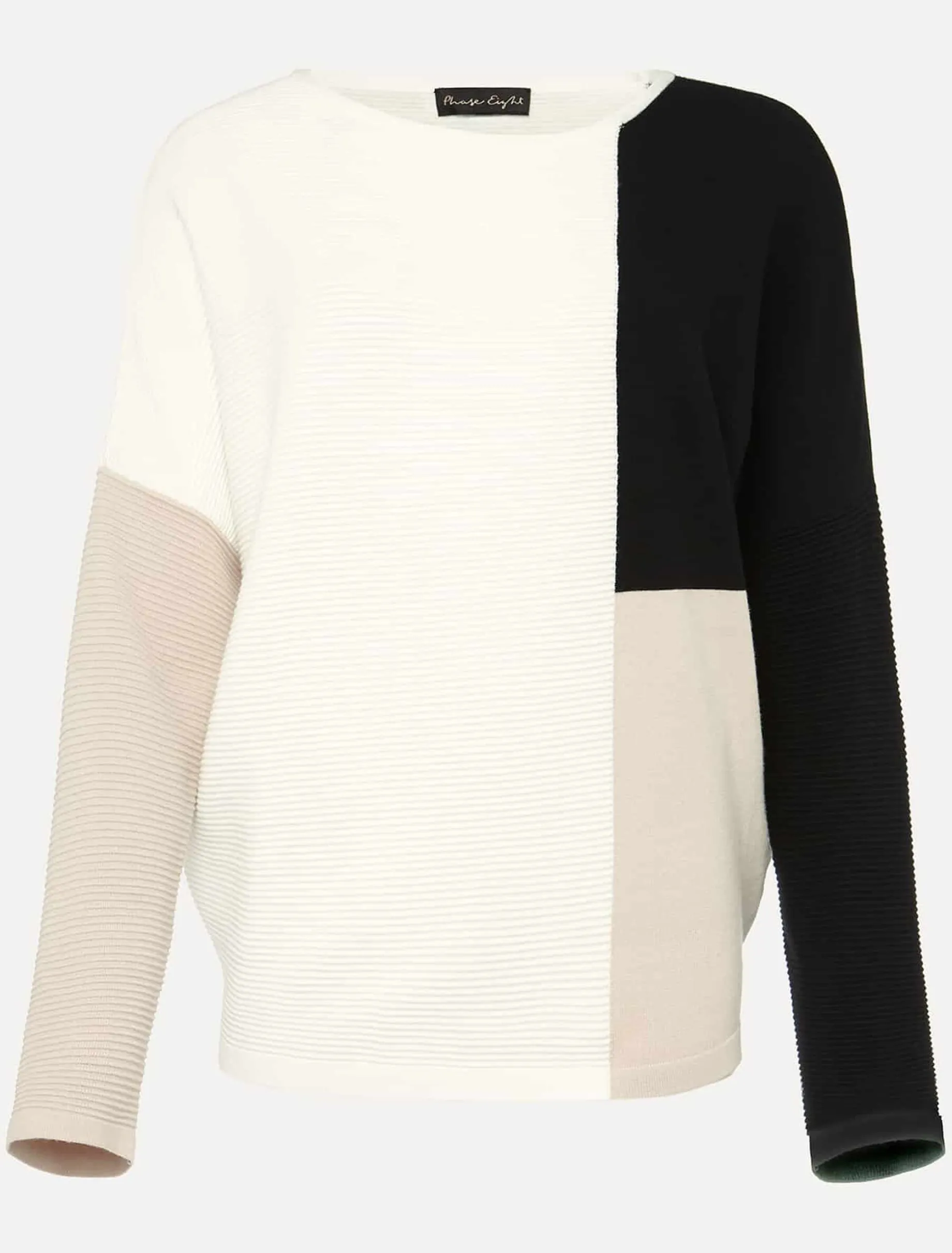 Naidia Colourblock Ribbed Knit Jumper