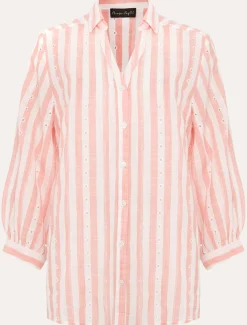 Nanette Stripe Broderie Shirt