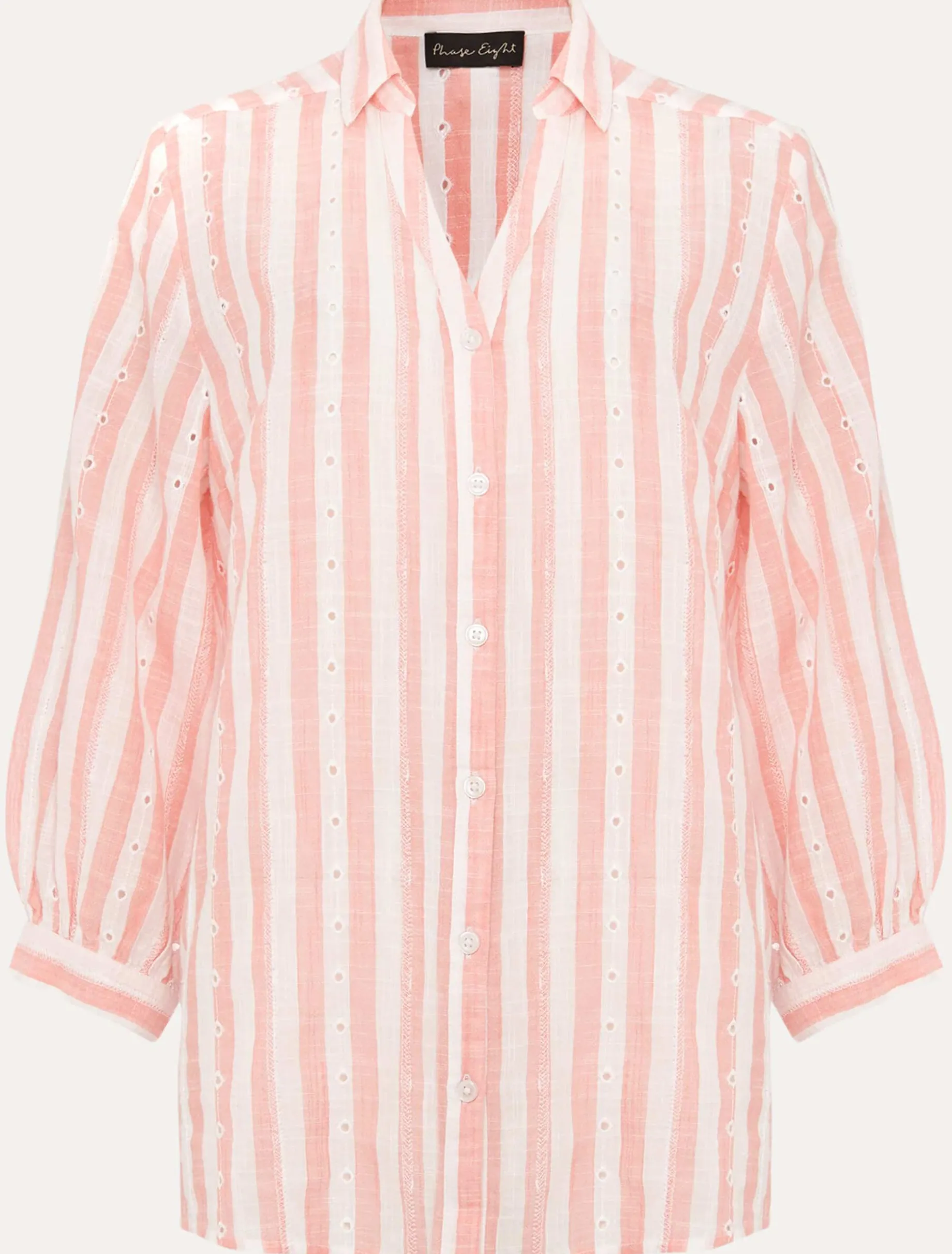 Nanette Stripe Broderie Shirt