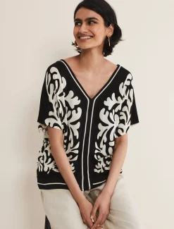 Natalie V Neck Printed Top