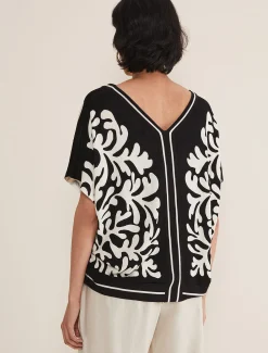 Natalie V Neck Printed Top