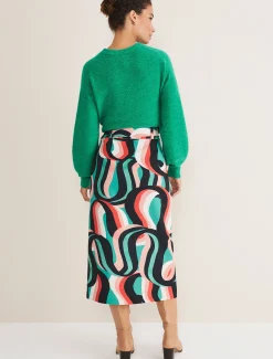 Nathalie Swirl Midi Skirt