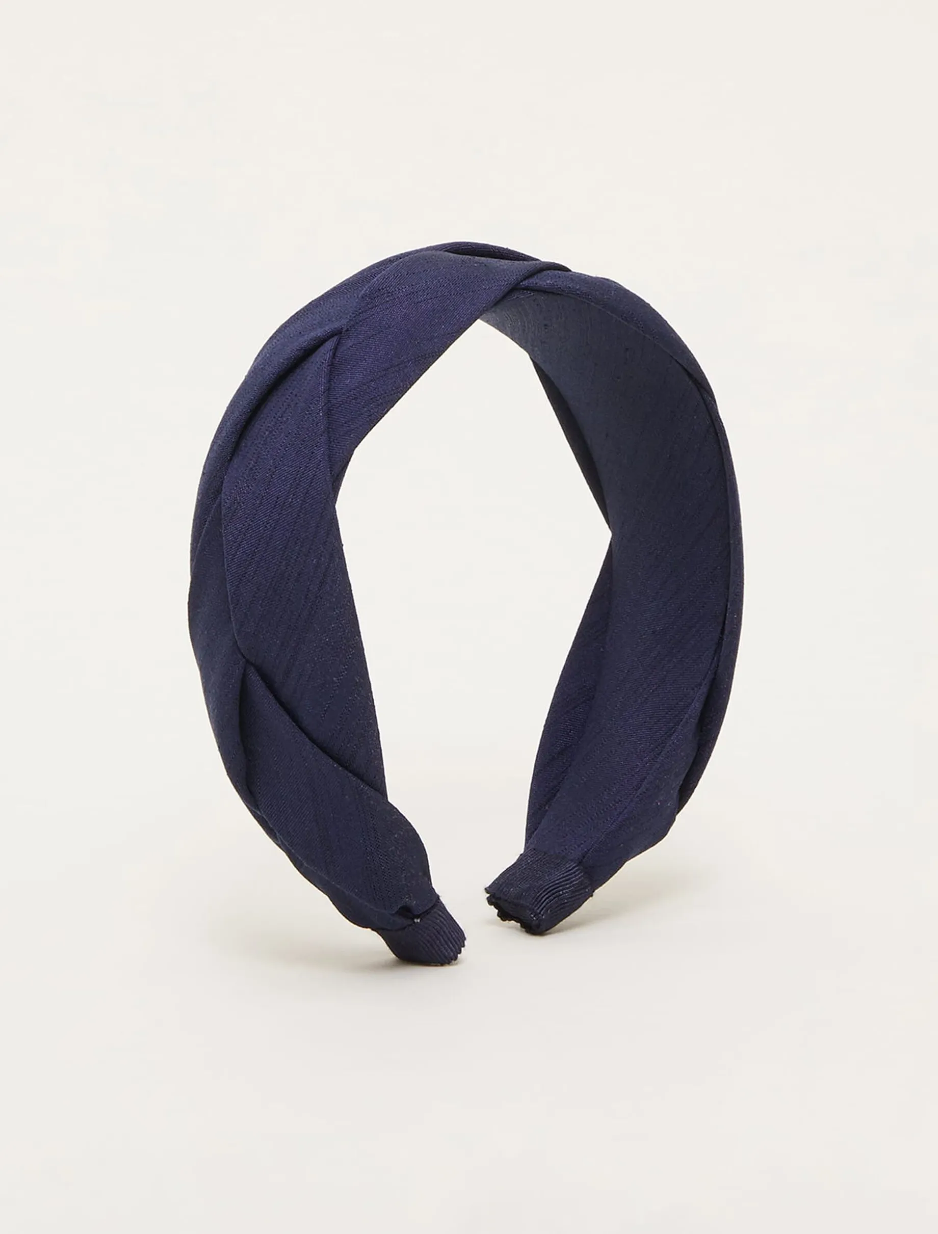 Navy Plaited Headband