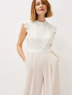 Niamh Lace Bodice Wide Leg Jumpsuit