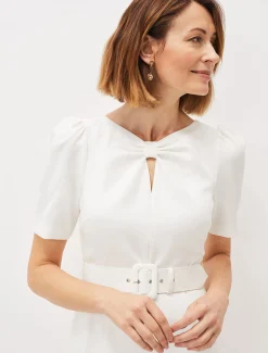 Niccola Fitted Belted Midaxi Dress