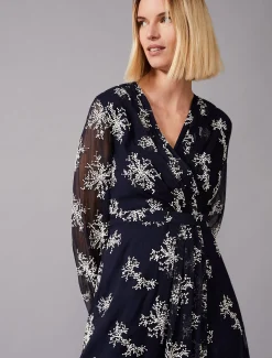 Nicki Embroidered Sprig Tea Dress