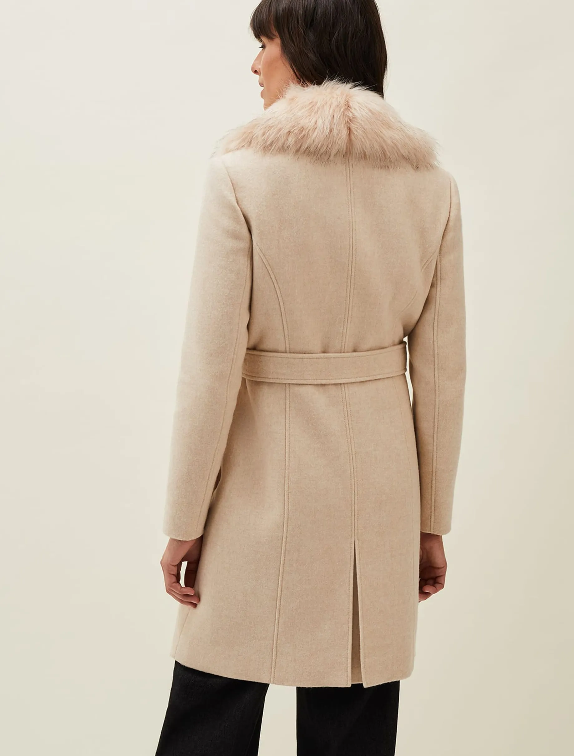 Nina Fur Collar Coat