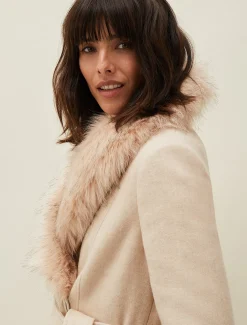 Nina Fur Collar Coat