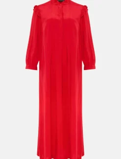 Nivana Frill Shirt Midi Dress