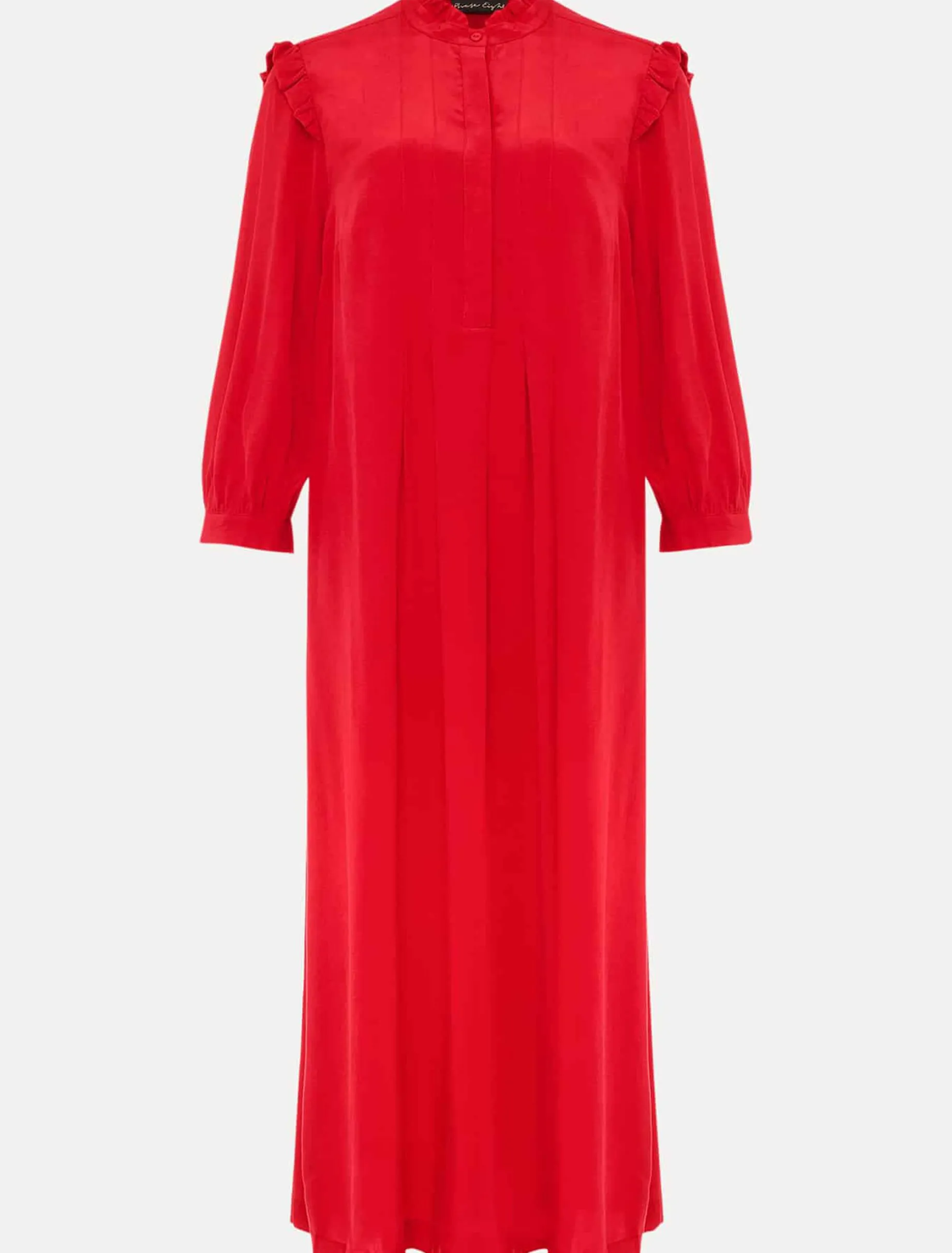 Nivana Frill Shirt Midi Dress