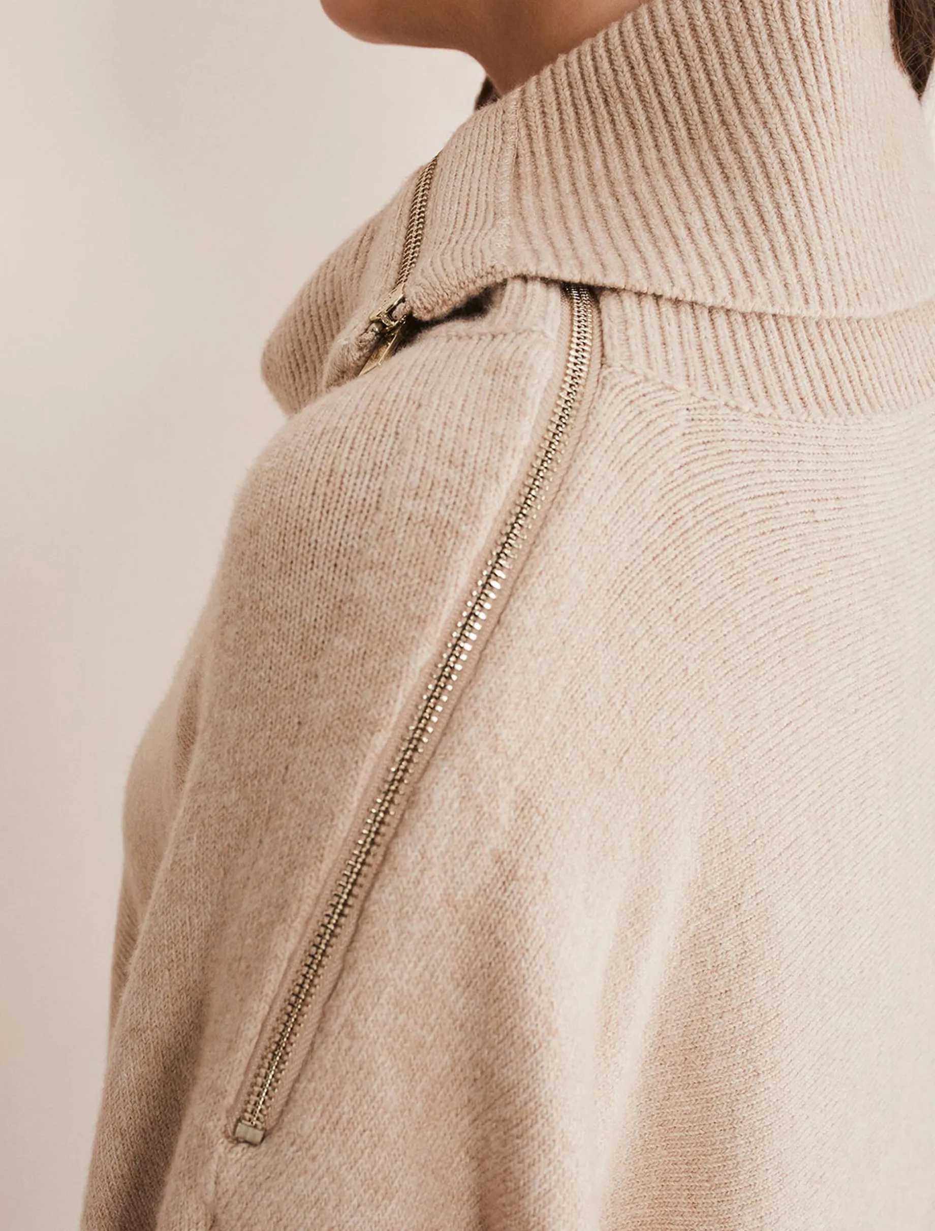 Nola Zip Neck Chunky Relaxed Knit