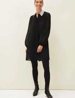 Norah Collar Detail Swing Dress