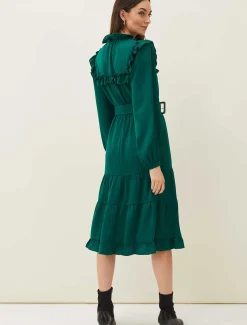 Olive Frill Tiered Dress
