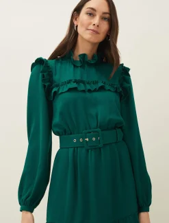 Olive Frill Tiered Dress
