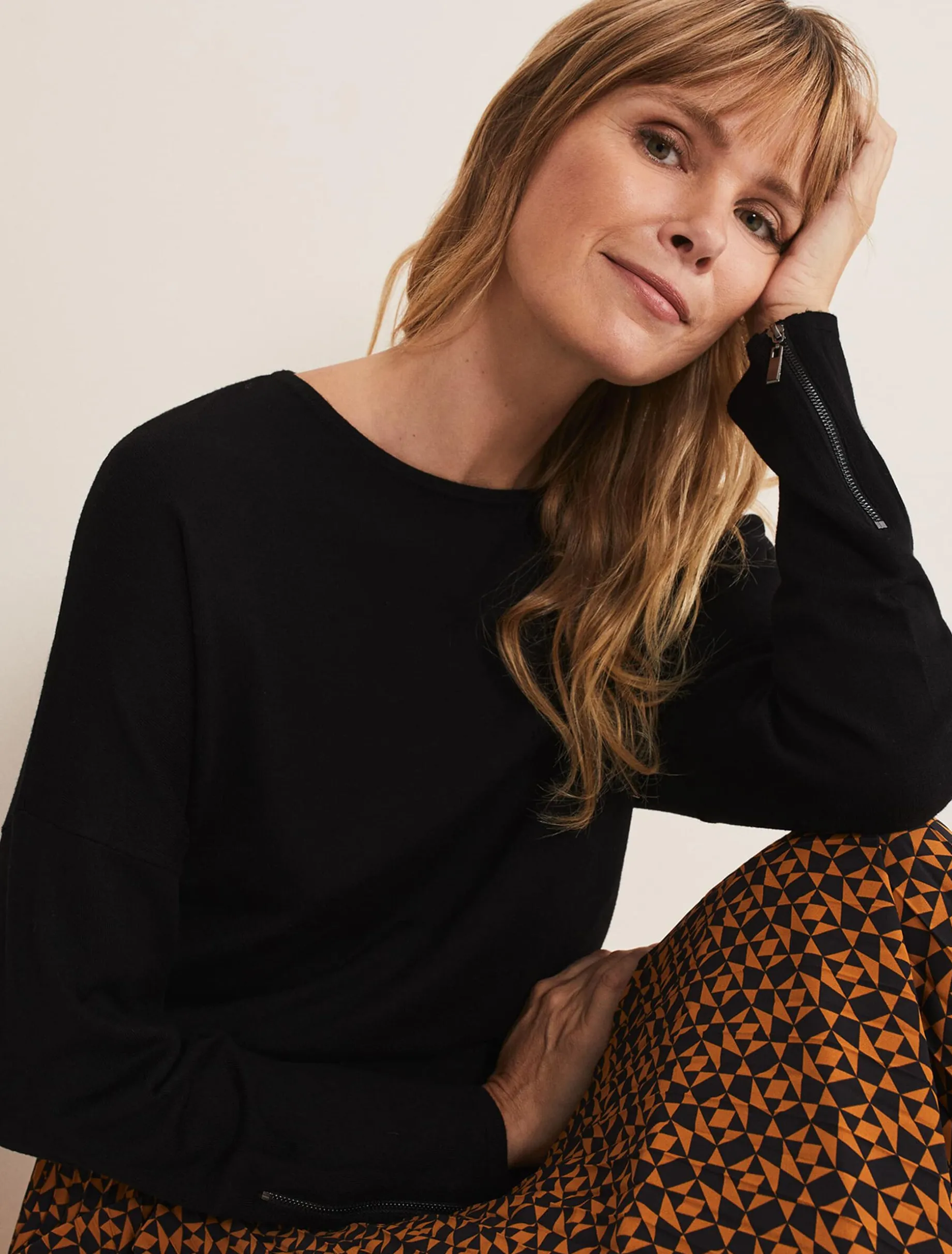 Olivian Zip Cuff Detail Knit