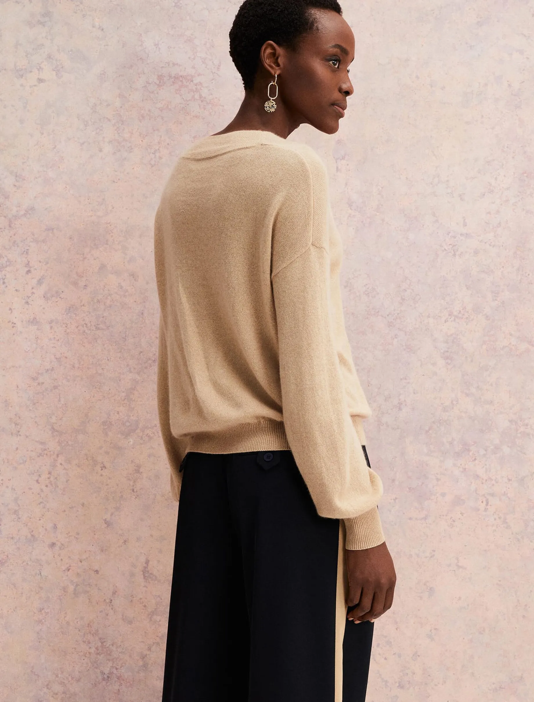 Ophelia Wool Cashmere V Neck Jumper