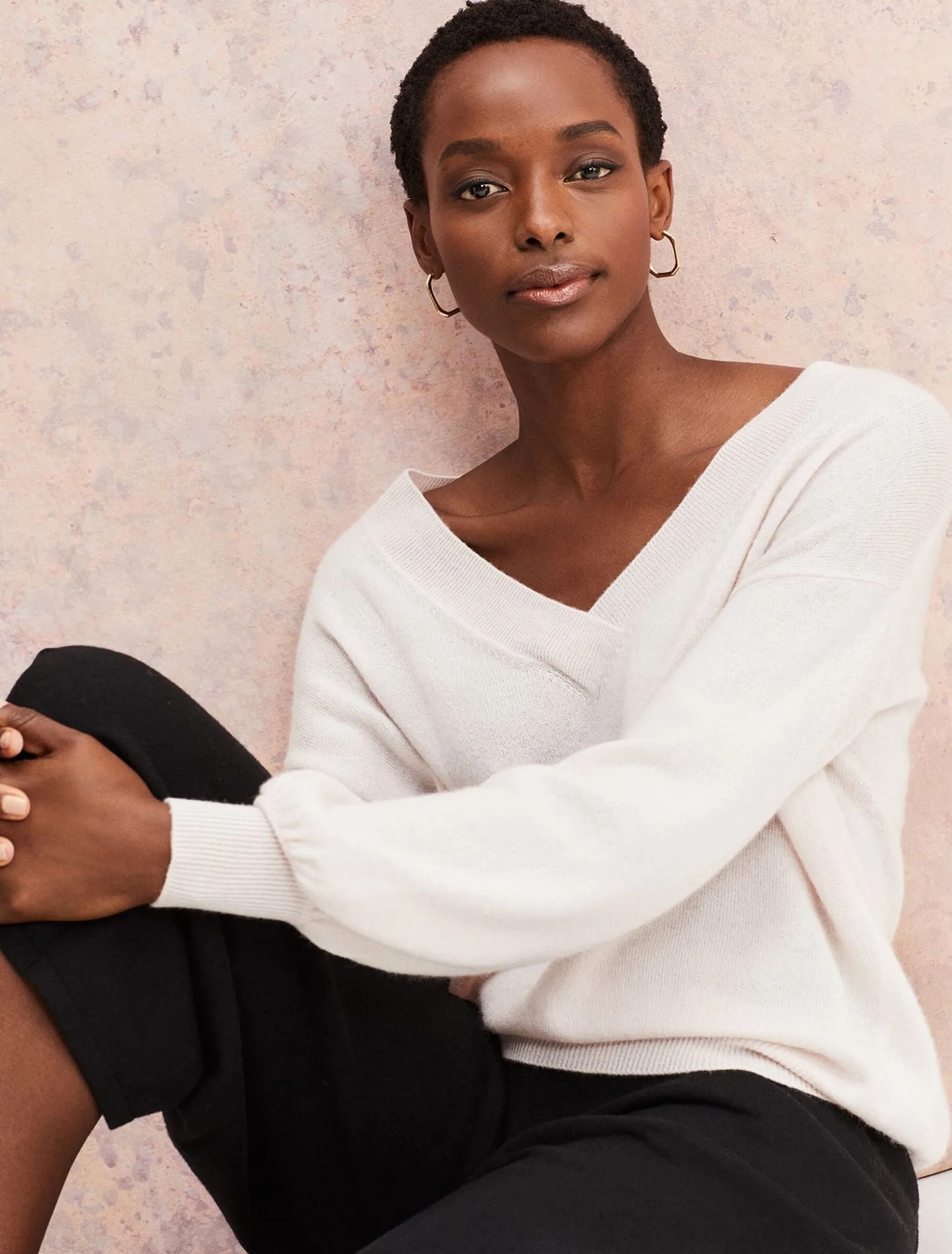 Ophelia Wool Cashmere V Neck Jumper