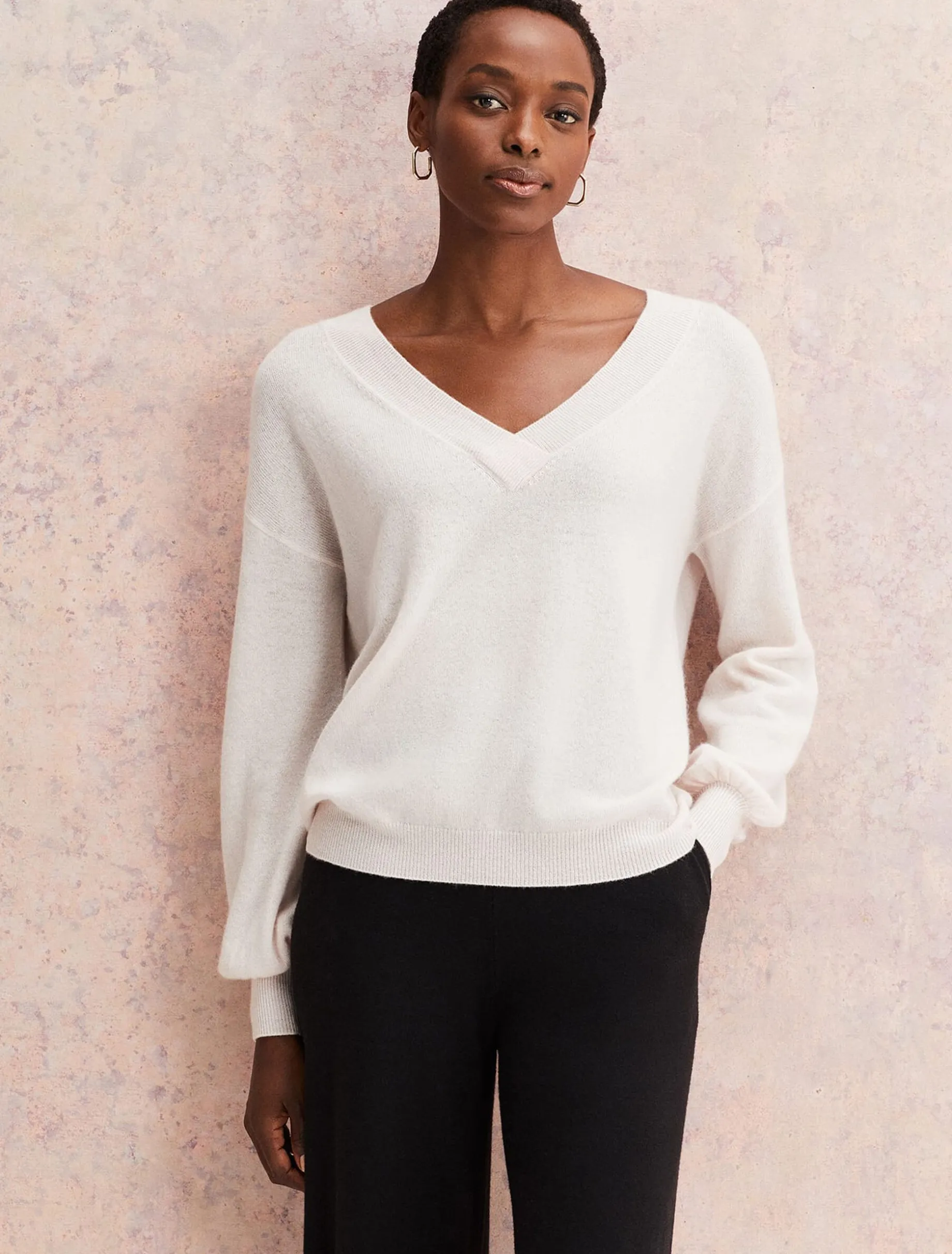 Ophelia Wool Cashmere V Neck Jumper