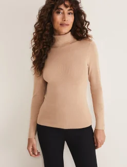 Ottilie Button Detail Roll Neck Knit