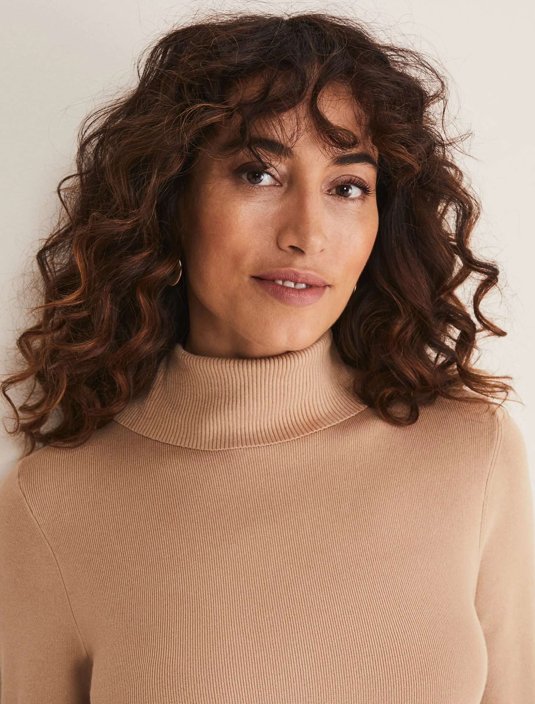 Ottilie Button Detail Roll Neck Knit