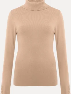 Ottilie Button Detail Roll Neck Knit