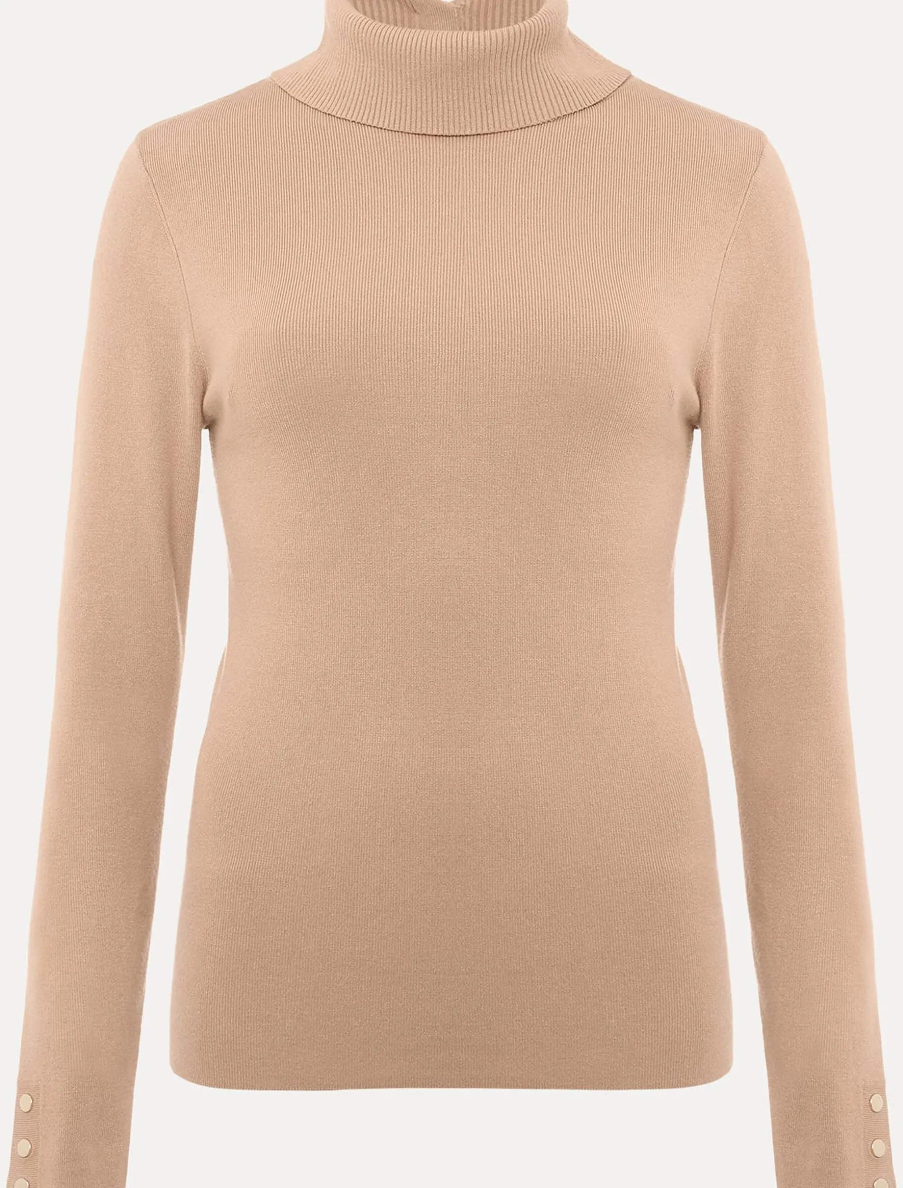 Ottilie Button Detail Roll Neck Knit