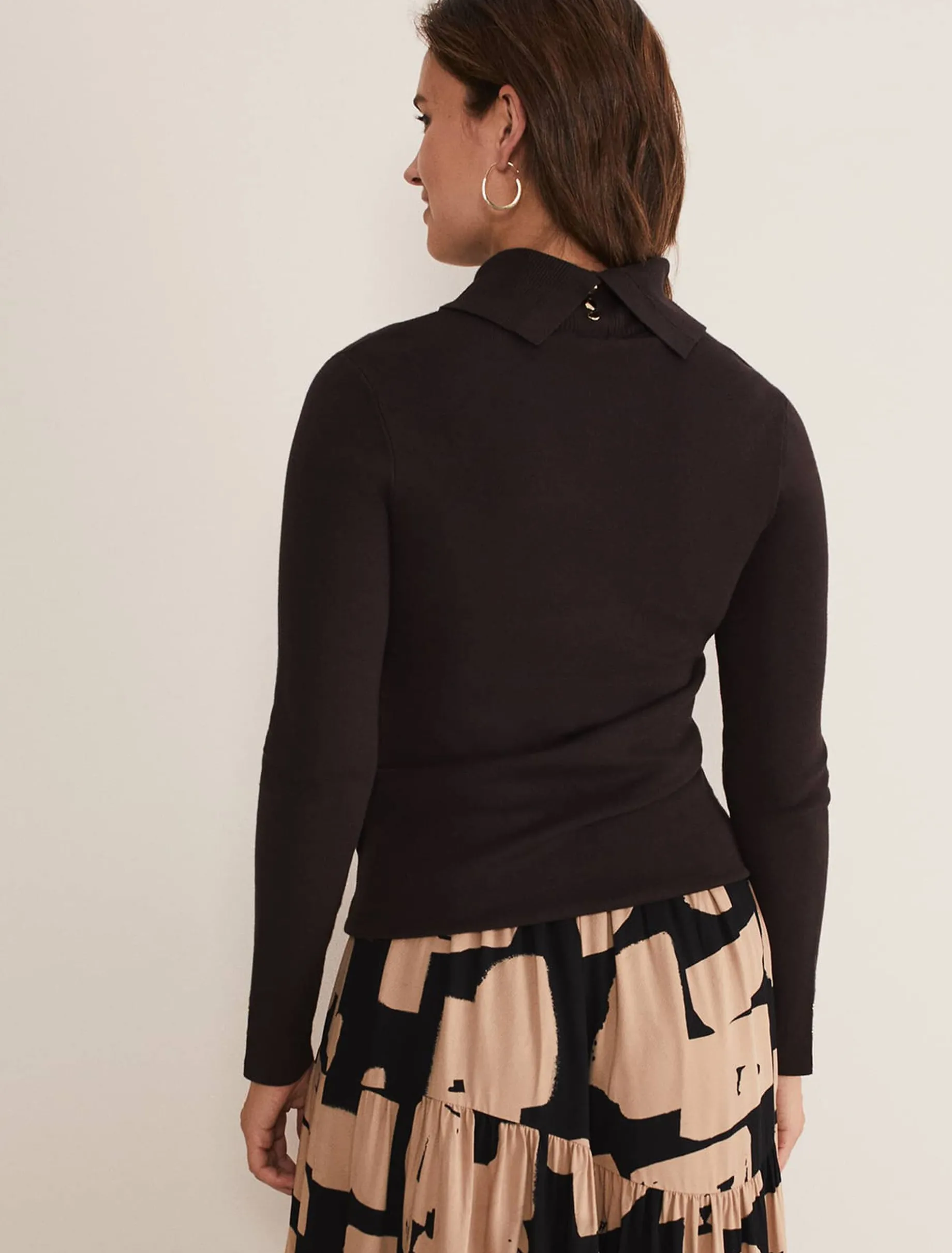 Ottilie Button Detail Roll Neck Knit