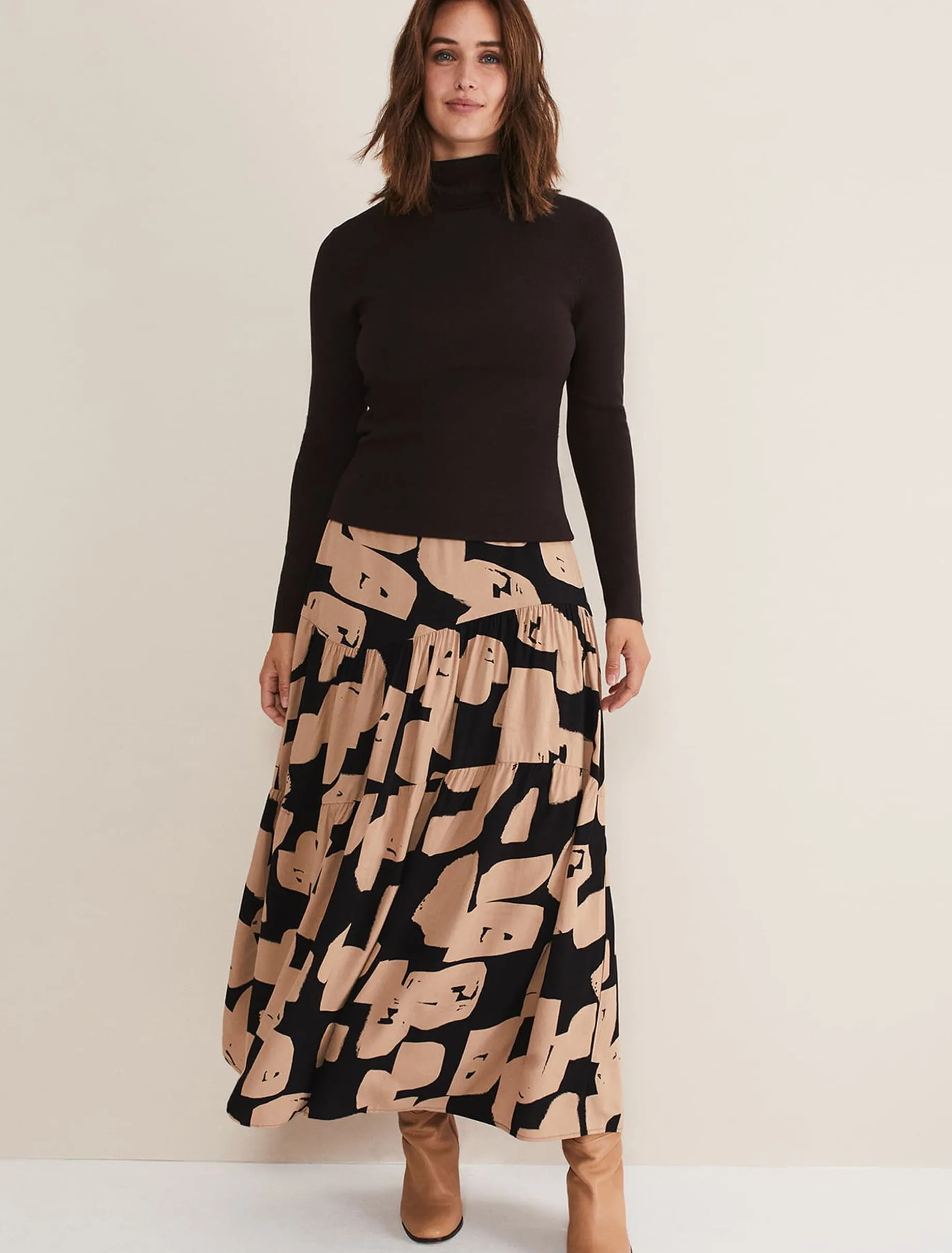 Ottilie Button Detail Roll Neck Knit