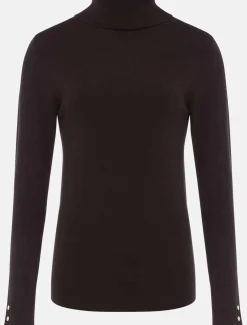 Ottilie Button Detail Roll Neck Knit