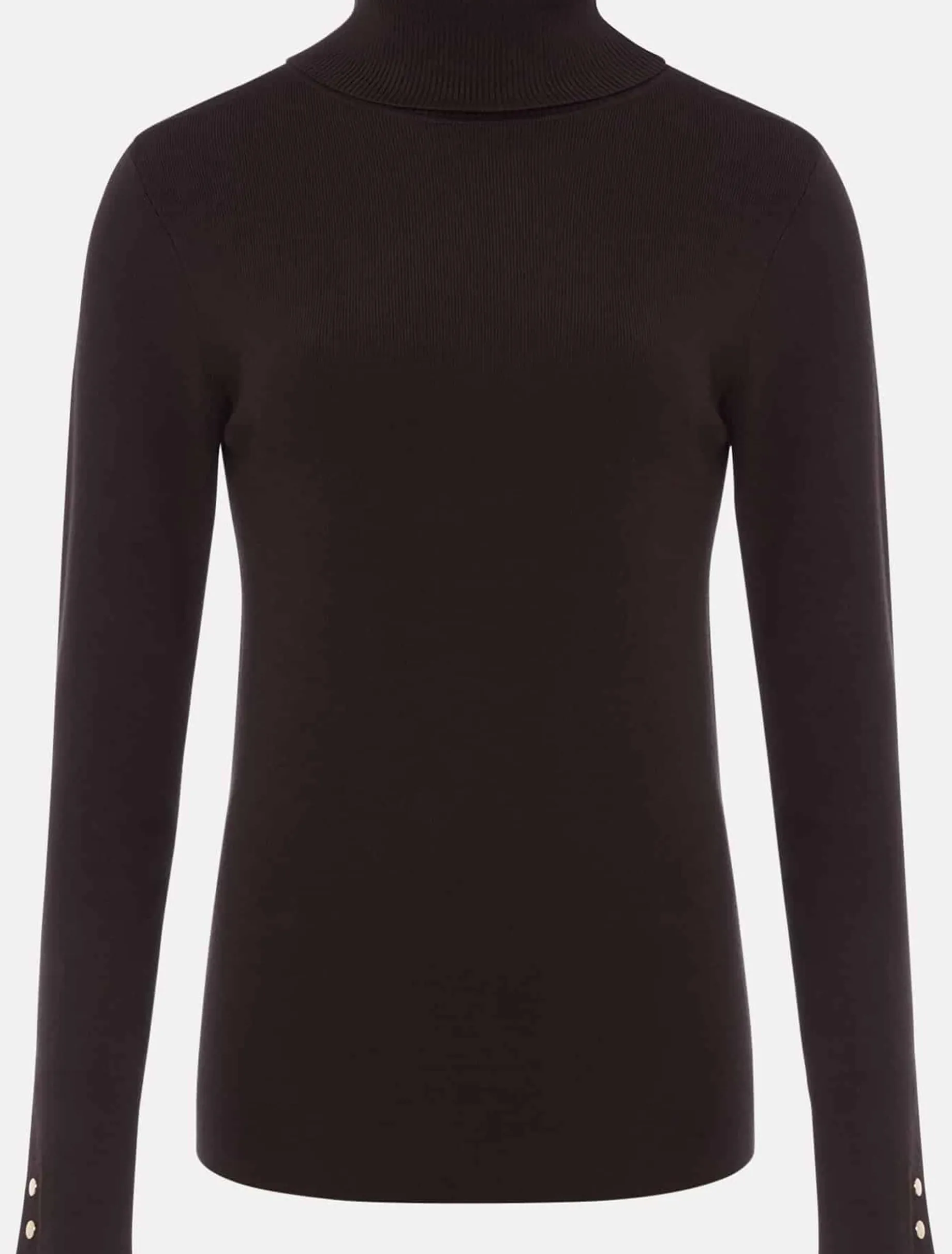 Ottilie Button Detail Roll Neck Knit