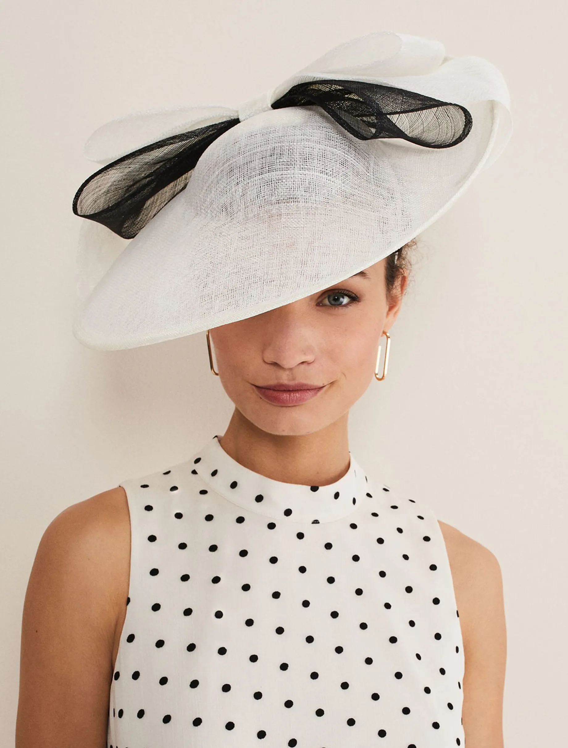 Oversized Double Bow Disc Fascinator