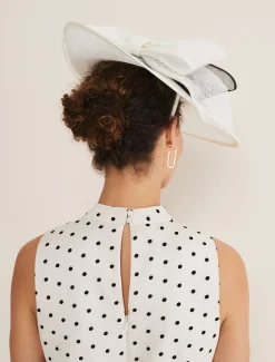 Oversized Double Bow Disc Fascinator