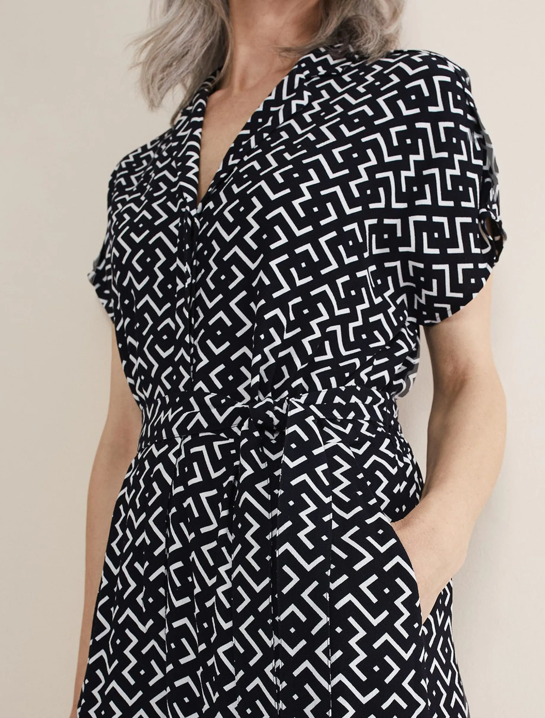 Paige Abstract Print Wide Leg Jumpsuit